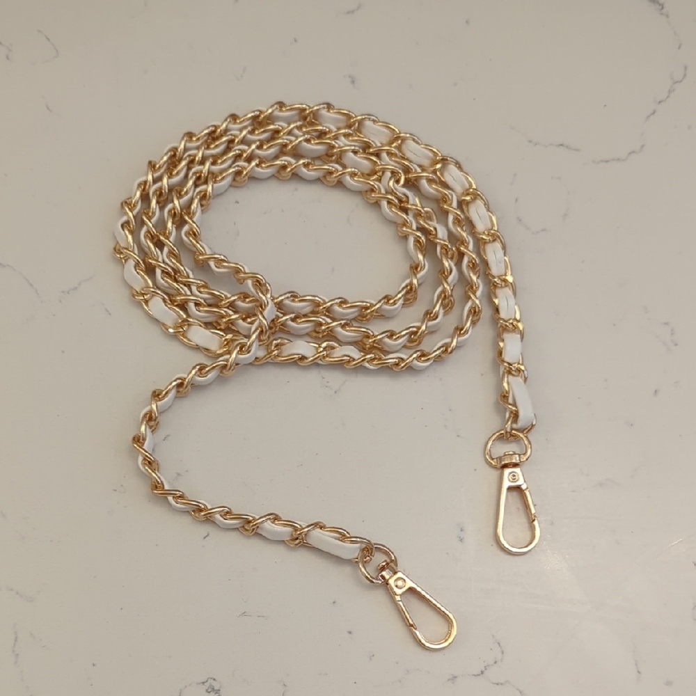 Unbranded Chain Strap Gold And White